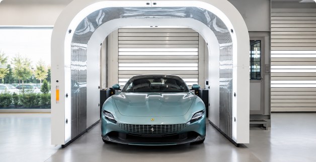 Drive-through vehicle inspection lane producing digital condition data