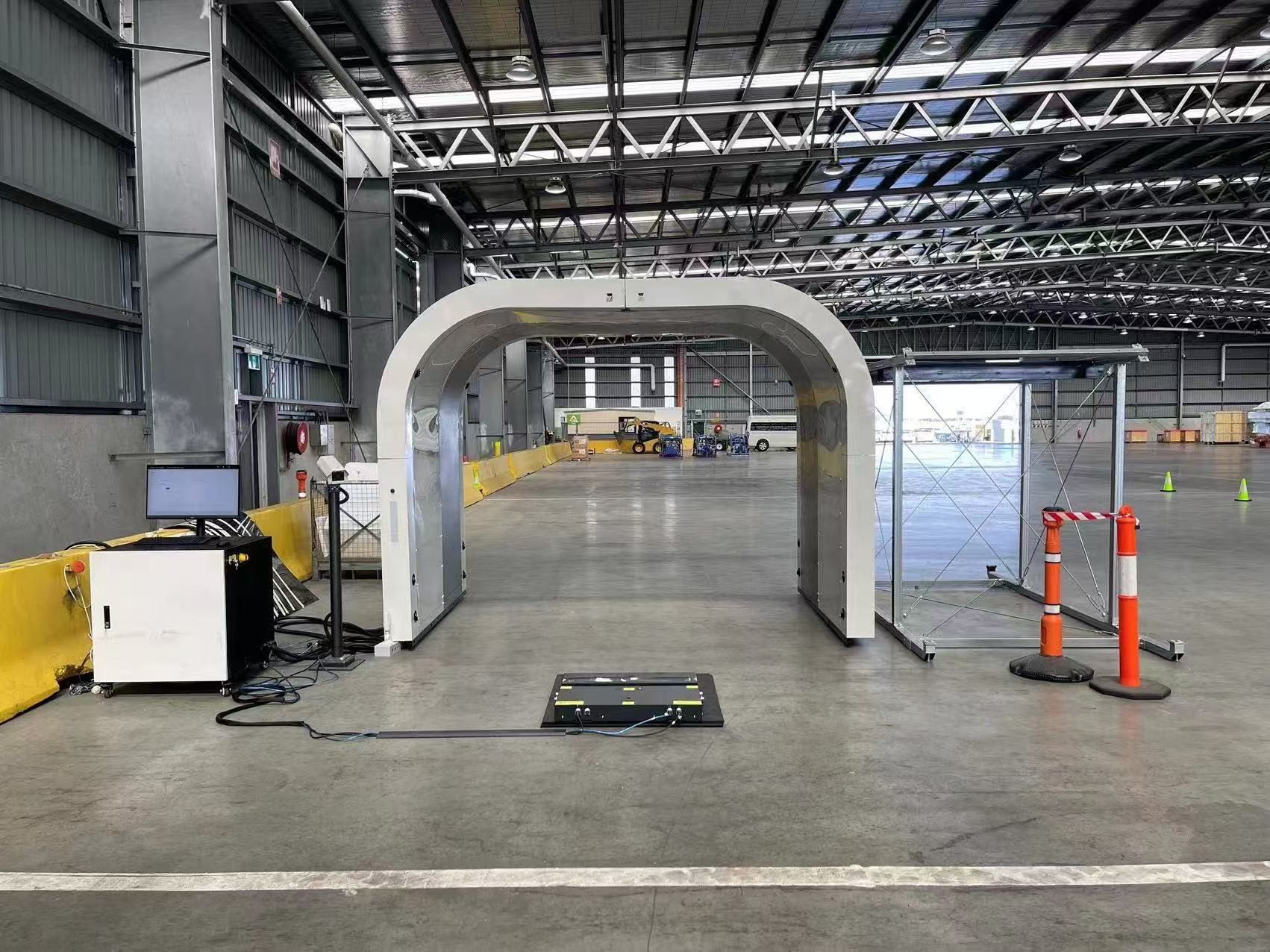 Dragate Arch Scanner installed in a warehouse inspection lane